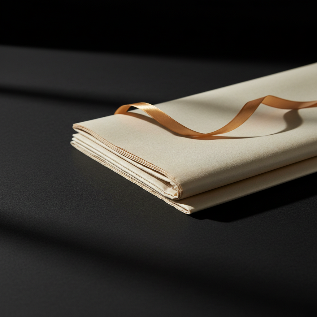 A folded broadsheet newspaper on a matte black surface